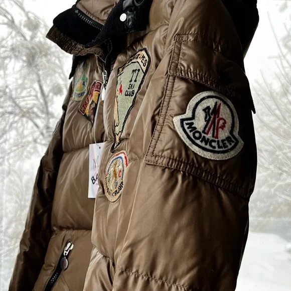 Moncler: Patches Coat Ski Alps Patch Limited Edition Puffer Jacket (Brown) ❄️